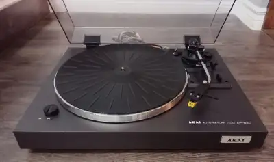 Vintage Akai stereo turntable., View more