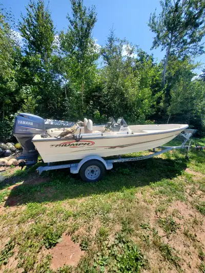 Triumph 170 Dual console with 75hp yamaha four stroke outboard. Boat is in great shape and comes wit...