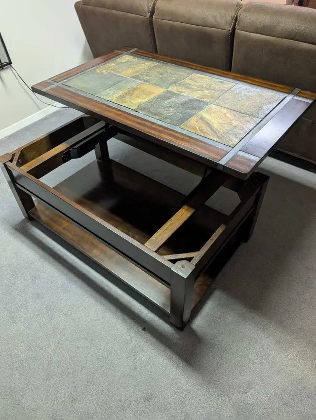 Lifting coffee table & side table set in Coffee Tables in Ottawa - Image 3