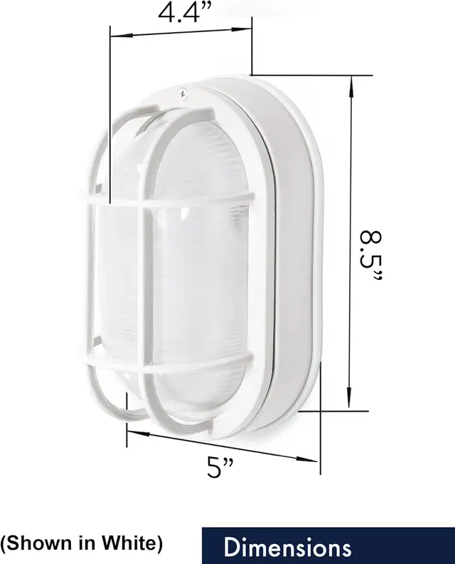 New CORAMDEO 8.5” Oval LED Nautical Bulkhead Light, Flush Mount in Indoor Lighting & Fans in Kitchener / Waterloo - Image 6