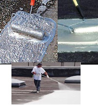 Aluminizer Reflective Coating for Roofs.  Garland/ Karnak Brands