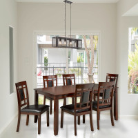 New Wooden Dining Room Set for 6 Person Clearance Sale