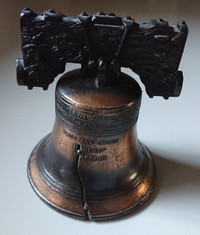 Vintage Copper Liberty Bell 3.5" Tall