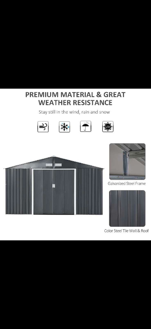 11.2ft x 12.5ft Practical Backyard Garden Storage Tool Shed 4  in Outdoor Tools & Storage in Markham / York Region - Image 3