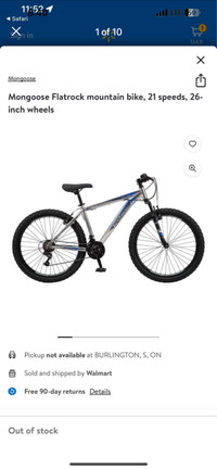 Mongoose men’s Flatrock mountain bike 26” 21 speed aluminum NEW 