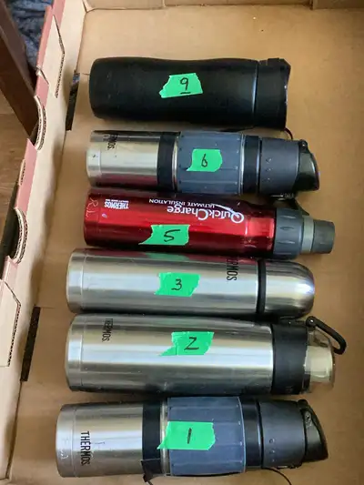  Thermos bottles five dollars each clean, View more