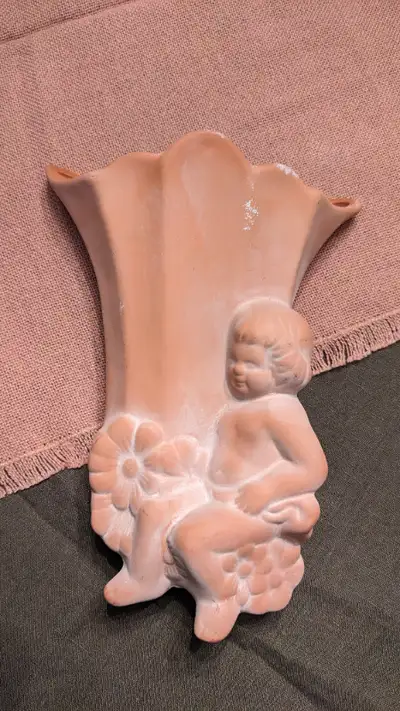 Wall Pocket Vase Terracotta, View more