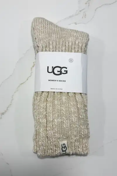 UGG Women’s Slouchy Crew Socks in Nightfall, Rib Knit, NEW, View more