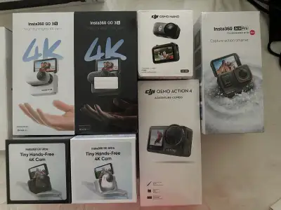 I'm selling a selection of Insta360 and DJI action cameras. These cameras are perfect for capturing...