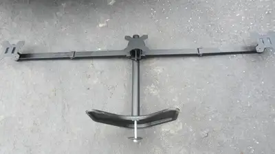 Black three monitor stand up to 3 monitors, View more