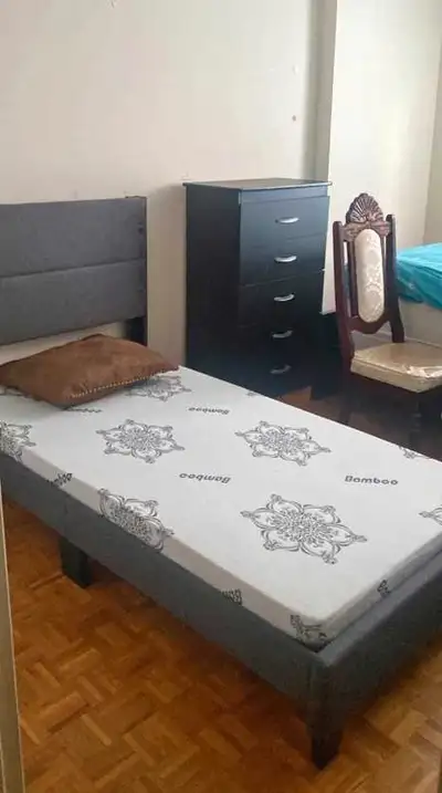 This twin bed comes complete with a comfortable mattress, perfect for a good night's sleep. It's in...