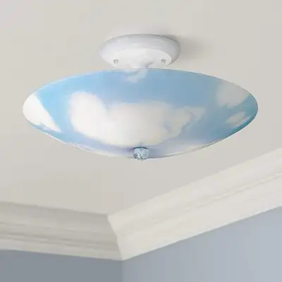 Kidshine Collection 3-Light 17" Clouds Semi-Flush Mount 202-CL Very cute ceiling light for your litt...