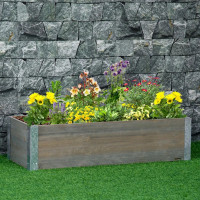 38" x 12" Raised Garden Bed Elevated Wooden Planter Box Outdoor 