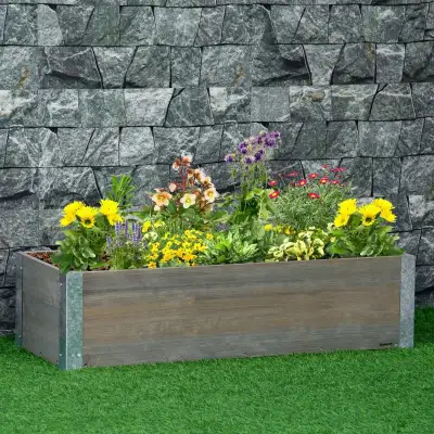 38" x 12" Raised Garden Bed Elevated Wooden Planter Box Outdoor , View more