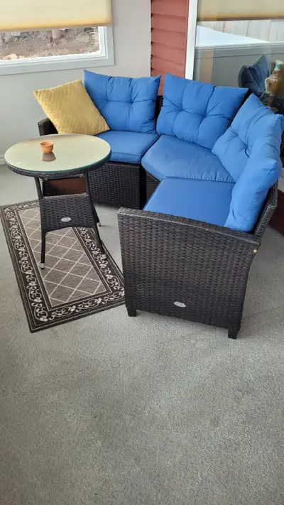 Outdoor Sectional Sofa and Table, View more