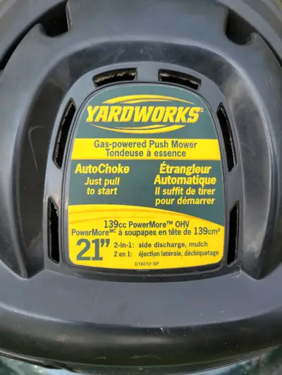 Yardworks 21" Push Mower 139cc, View more