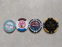 4 Casino Chips Tokens