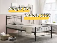 brand new metal single bed frame on sale