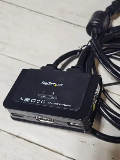 StarTech.com 2 Port USB HDMI Cable KVM Switch, View more