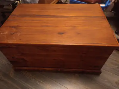 Antique and Solid Barn Wood Blanket Box, View more