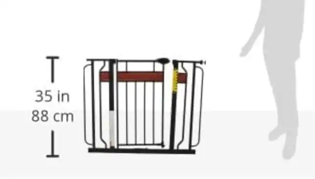 Regalo Home Accents Metal Walk-Through Safety Gate, Black in Other in Edmonton - Image 5