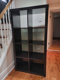 Black-Brown KALLAX shelf unit (8 shelves)