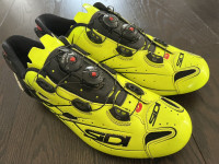 SIDI VENT CARBON SOLE ROAD CYCLING SHOES 43 - NEON YELLOW or