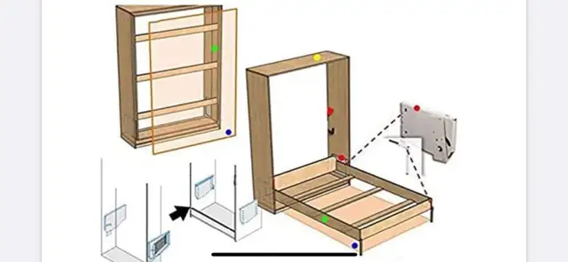 Foldaway double bed and storage62863281427073122