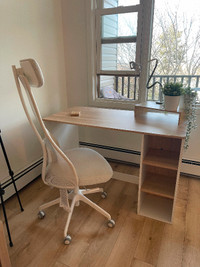 Wayfair office desk with ikea ergonomic office chair
