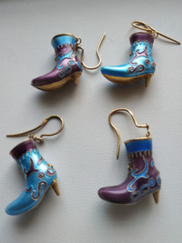 Cowboy boot hanging earrings or pendants (New)