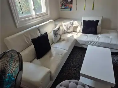 Leather couch for sale!, View more