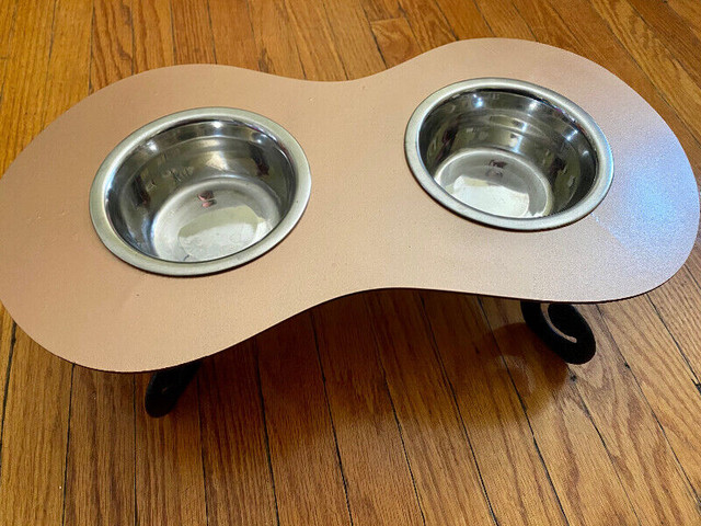 Pet food stand/metal in Accessories in Hamilton