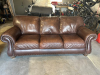 Leather Couch, Love Seat, Chair & Ottoman