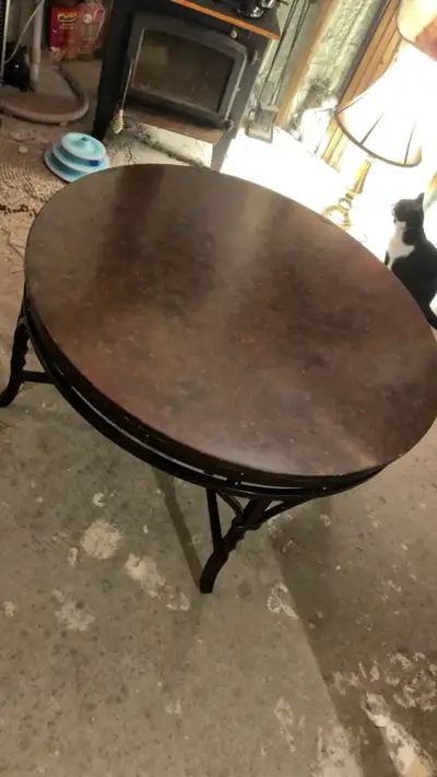 circular wood coffee table , View more