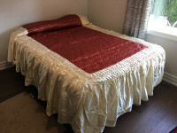 Luxury Quilted Satin Bedspread Handmade