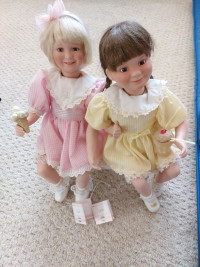Susie and Linda Ashton Drake porcelain dolls