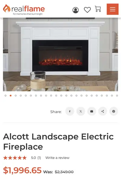 Foyer Electric avec meuble/ electric fireplace with unit, View more