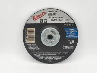 Milwaukee grinding disc 6" x 1/8" x 5/8"-11 49-94-6360 brand new, View more