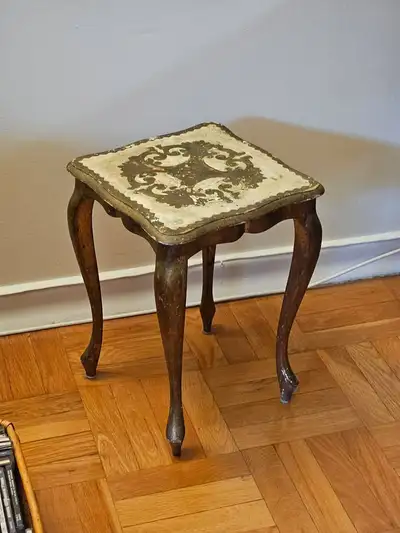 Vintage Italian Florentine Wooden Side Table, View more