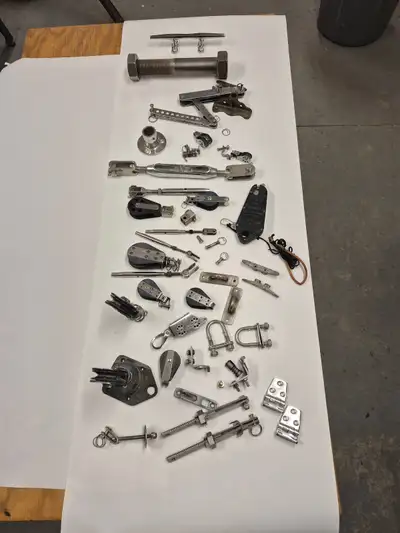 Misc. small boat hardware for sale. $200 for all of it or make an offer on some pieces.