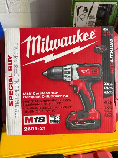 Milwaukee M18 Cordless 1/2-inch Compact Drill/Driver Kit, View more