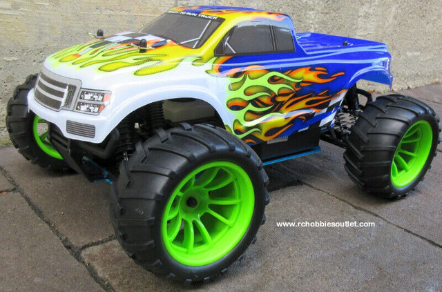 RC Monster Truck 1/10 Scale HSP Radio Control Nitro 4WD 2.4G in Hobbies & Crafts in City of Halifax - Image 2