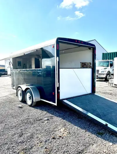 This unit is 8 ft wide by 14 ft long. It has two serving windows: a 10 1/2 foot serving window on th...