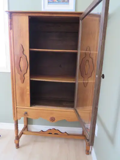 vintage oak china cabinet, View more