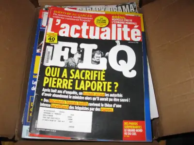 Revivé un moment du F.L.Q. avec la Revue Actualité. 10.00$. Bonne condition. Voir autres annonces po...