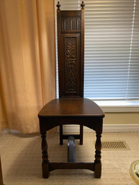 Antique gothic revival altar chair