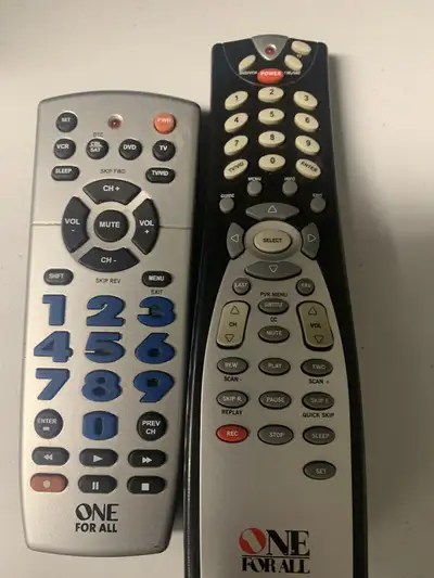 For sale: 2 units of One for all universal remote control, View more
