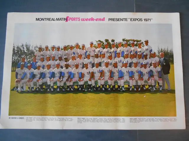 POSTER 12X19 MONTREAL-MATIN(GLACÉ) 1971 EXPOS DE MONTREAL(RARE) in Arts & Collectibles in Laval / North Shore - Image 2