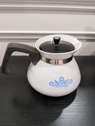 Vintage 6 Cup CorningWare Cornflower Blue Tea Kettle W/Lid P-104, View more