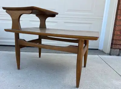 vintage mcm tv stand/end table, View more